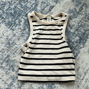 Striped tank top crop top